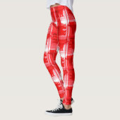 Karierte rote Bärenmuster Leggings (Links)