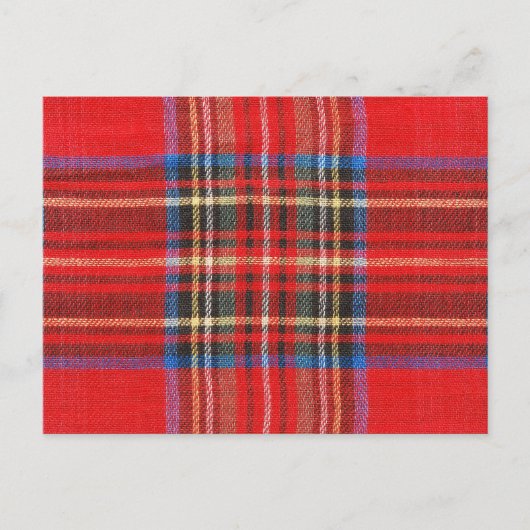 Karierte rote Druckausgabe Postkarte (Vorderseite)