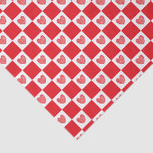 Karierte rote Herzen Seidenpapier (Ausschnitt)
