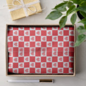Karierte rote Herzen Seidenpapier (Geschenk)