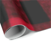 Karierte rote Holzfällerbeschaffenheit des Geschenkpapier (Rolleneckpunkt)