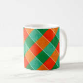 Karierte rote und grüne Tartan-Muster Kaffeetasse (VorderseiteRechts)