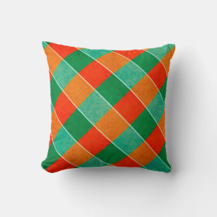 Karierte rote und grüne Tartan-Muster Kissen