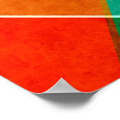 Karierte rote und grüne Tartan-Muster Poster (Ecke)