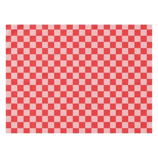 karierte rote und rosa Tischdecke (Vorderseite (Horizontal))