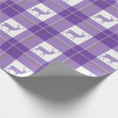 Karierte Rotwild Geschenkpapier (Ecke)