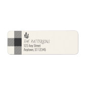 Karierte Rücksendeadresse "Christmas Grau Buffalo" (Vorne)