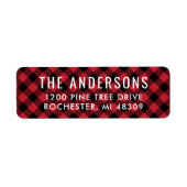 Karierte Rücksendeadresse Rot und Schwarz Buffalo (Vorne)