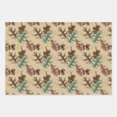 Karierte Rustikale Deckenwickelpapierblätter Geschenkpapier Set (Vorderseite 2)