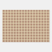 Karierte Rustikale Deckenwickelpapierblätter Geschenkpapier Set (Vorderseite)