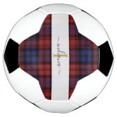 Karierte Rustikale Monogram Script Tartan Fußball (Gedreht)