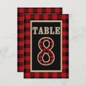 Karierte Rustikale Tischnummer 8 (Vorne/Hinten)