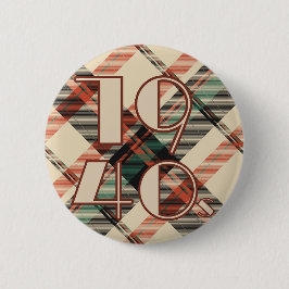 karierte Schaltfläche der 40er Jahre Button