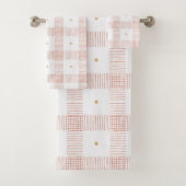 Karierte Schlaganfälle Badhandtuch Set (Insitu)