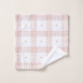 Karierte Schlaganfälle Badhandtuch Set (Waschlappen)