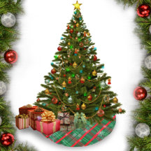 Karierte Schneeflocke Classic Green & Red