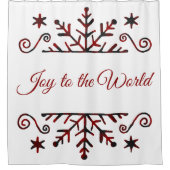 Karierte Schneeflocke Duschvorhang (Vorderseite)