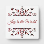 Karierte Schneeflocke Fotoplatte (Vorderseite)