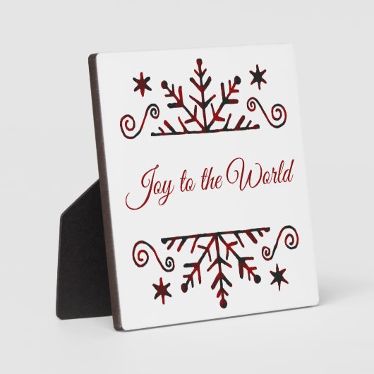 Karierte Schneeflocke Fotoplatte (Vorderseite)