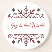 Karierte Schneeflocke Getränkeuntersetzer (Vorne)