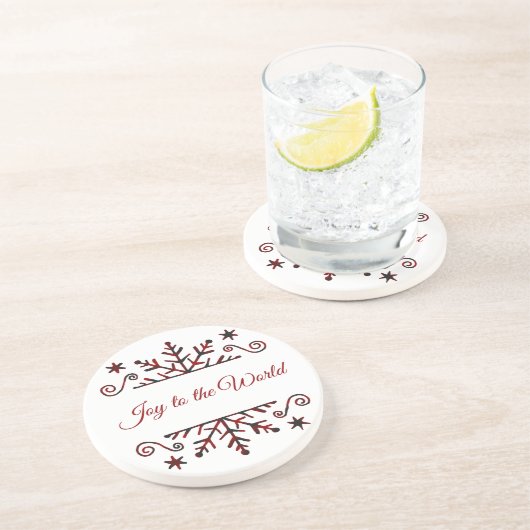 Karierte Schneeflocke Getränkeuntersetzer (Seite)