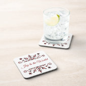 Karierte Schneeflocke Getränkeuntersetzer (Rechte Seite)