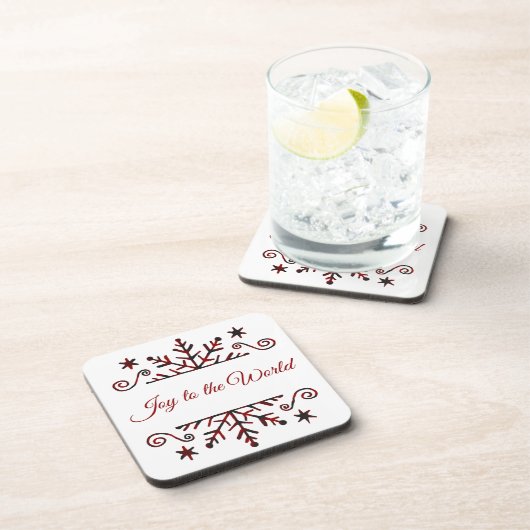 Karierte Schneeflocke Getränkeuntersetzer (Rechte Seite)