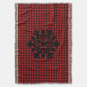 Karierte Schneeflocke in Schwarz Decke (Vorderseite Vertikal)