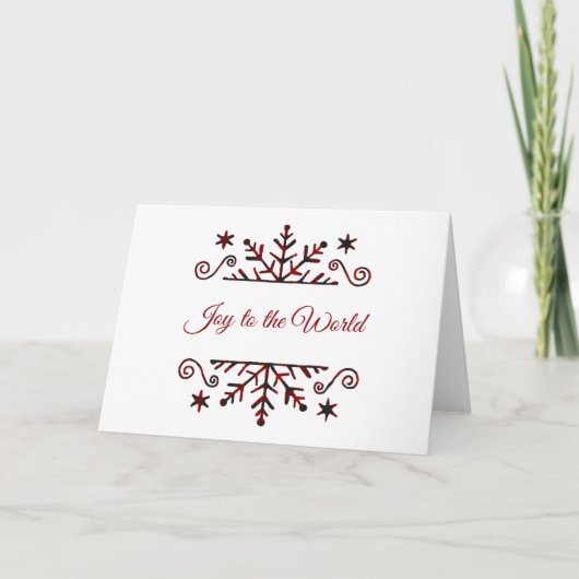 Karierte Schneeflocke Karte (Vorderseite)