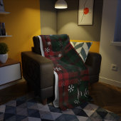 Karierte Schneeflocken Muster Personalisiert Winte Fleecedecke