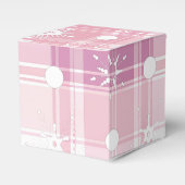Karierte Schneeflocken - Rosa Weihnachten Geschenkschachtel (Vorderseite)