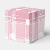 Karierte Schneeflocken - Rosa Weihnachten Geschenkschachtel (Rückseite)