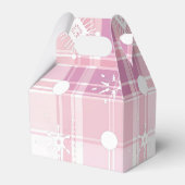 Karierte Schneeflocken - Rosa Weihnachten Geschenkschachtel (Vorderseite)