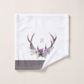 Karierte schottische Muster Badhandtuch Set (Waschlappen)