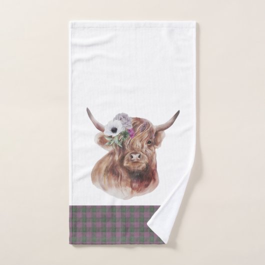 Karierte schottische Muster Badhandtuch Set (Handtuch)