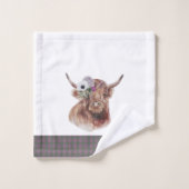 Karierte schottische Muster Badhandtuch Set (Waschlappen)