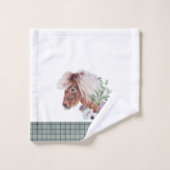 Karierte schottische Muster Badhandtuch Set (Waschlappen)