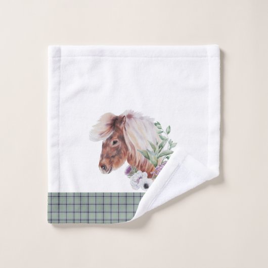 Karierte schottische Muster Badhandtuch Set (Waschlappen)