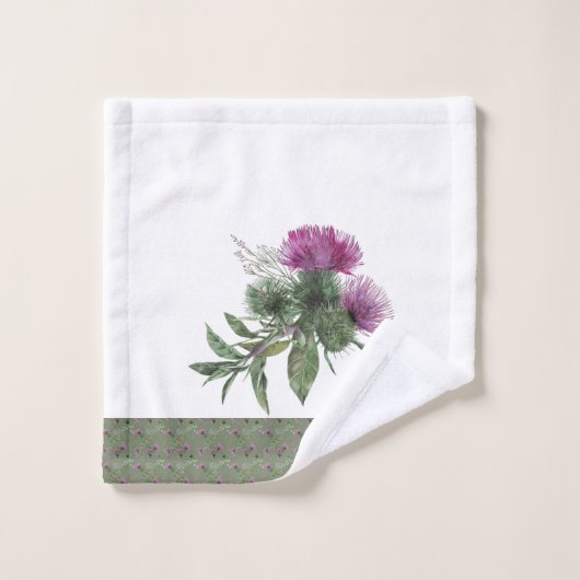 Karierte schottische Muster Badhandtuch Set (Waschlappen)