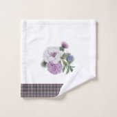 Karierte schottische Muster Badhandtuch Set (Waschlappen)