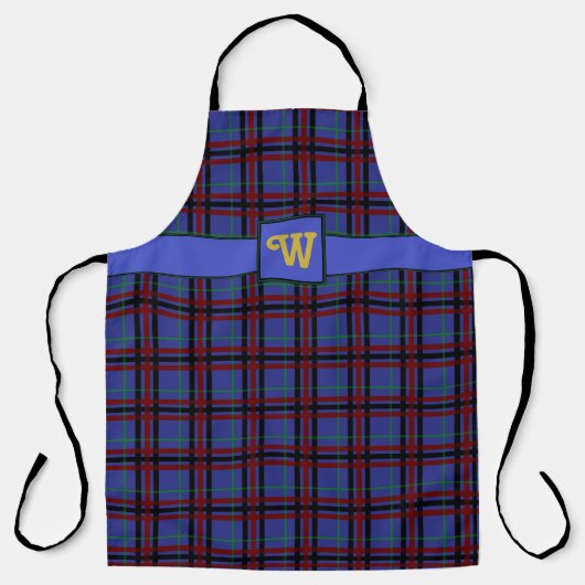 Karierte Schürze mit Jewel Ton (Vorderseite)