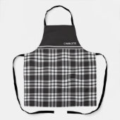 Karierte Schürze Schwarz/Weiß (Vorderseite)