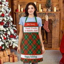 Karierte Schürze "Sweet Leckereien"