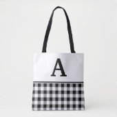 karierte Schwarz-Monogramm Tasche (Vorderseite)