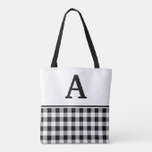 karierte Schwarz-Monogramm Tasche (Rückseite)