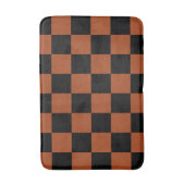 Karierte, schwarz-orange karierte Plätze Buffalo Badematte (Vorderseite Vertikal)
