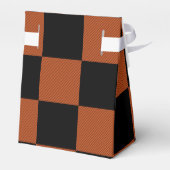 Karierte, schwarz-orange karierte Plätze Buffalo Geschenkschachtel (Rückseite)