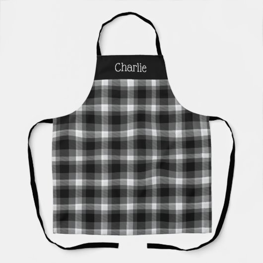 Karierte Schwarz Schürze (Vorderseite)