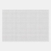 Karierte Schwarz-weiße Taupe Geschenkpapier Set (Vorderseite 2)