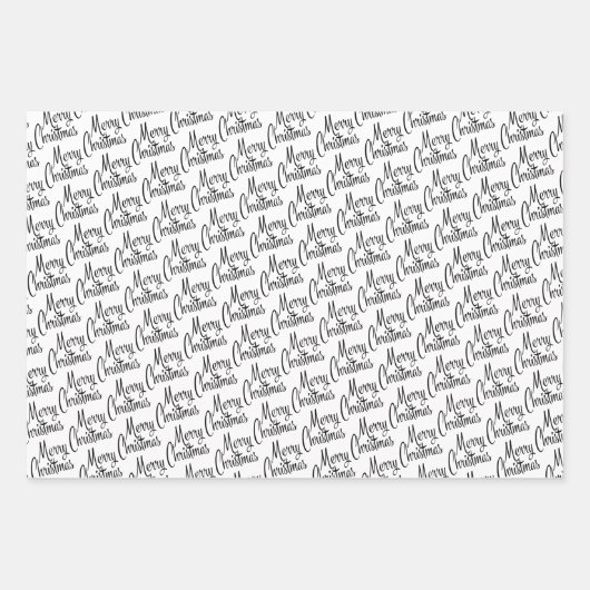 Karierte Schwarz-weiße Taupe Geschenkpapier Set (Vorderseite)